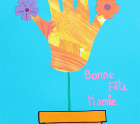 Maman Nougatine DIY: une empreinte de main sur toile [souvenir de ses 3  ans] - Maman Nougatine